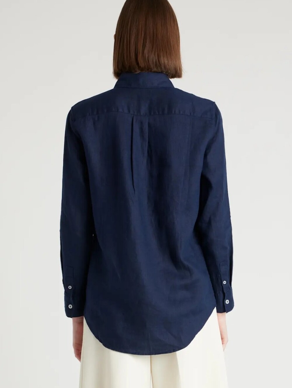 Quince European Linen Navy Button Down Shirt Coastal Minimalist Old Money Size L - Picture 3 of 12